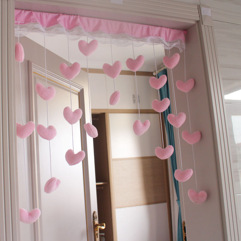 Beading - Kawaii Pink Heart Tende per porte