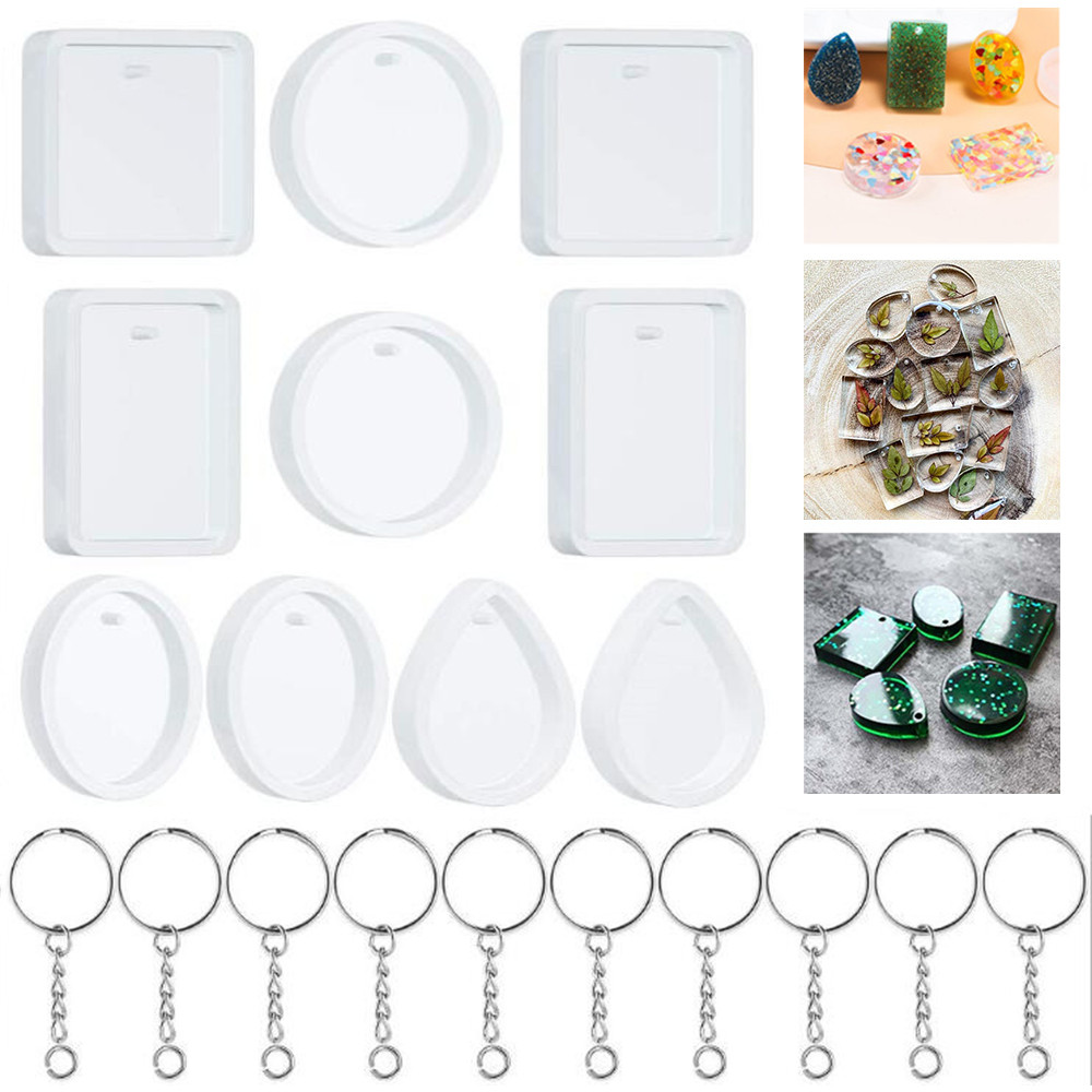 Silicone Epoxy Resin Molds Set - 20 pz/set portachiavi fai da te
