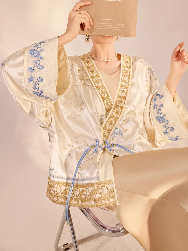 Embroidery - Giacca Larga di Lusso con Ricamo