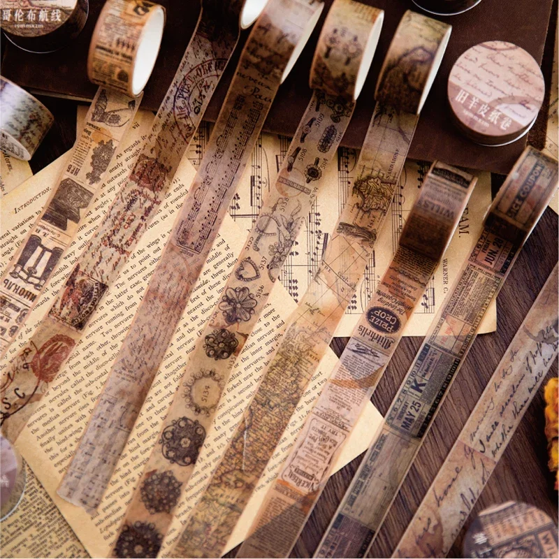 Vintage Junk Journal Scrapbooking Paper - 18.5mm * 2m nastri di carta