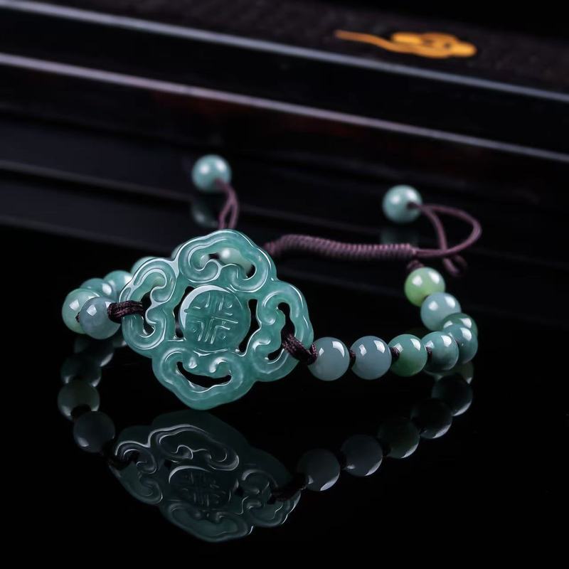 Beading - Bracciale in giadeite naturale di grado