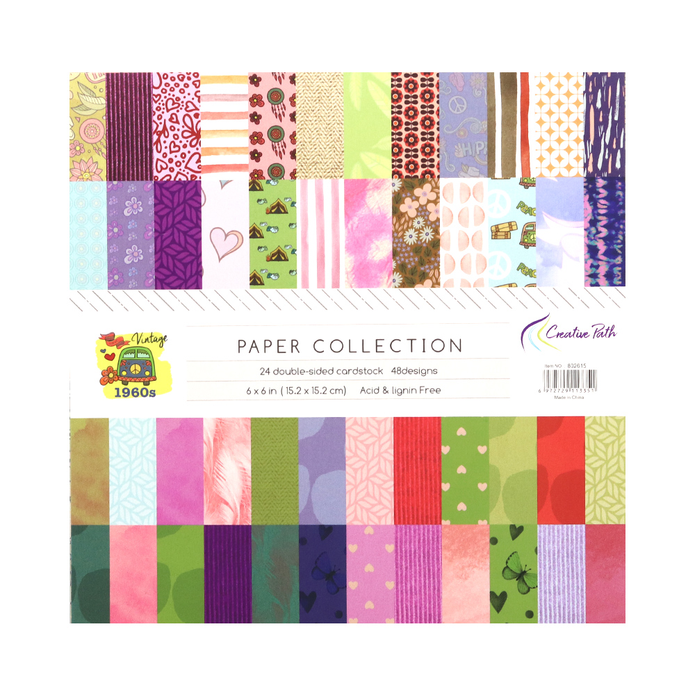 Vintage Junk Journal Scrapbooking Paper - Carta Decorativa Vintage Anni '60 con