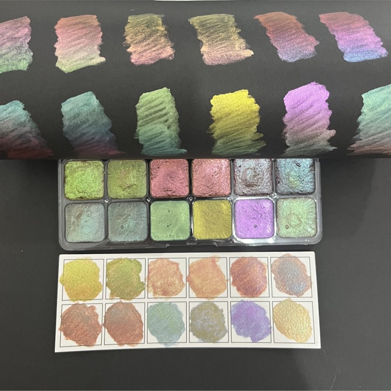 Watercolor Paint Set Solid Pigment - Pittura ad Acquerello Solida Camaleonte, Pigmento