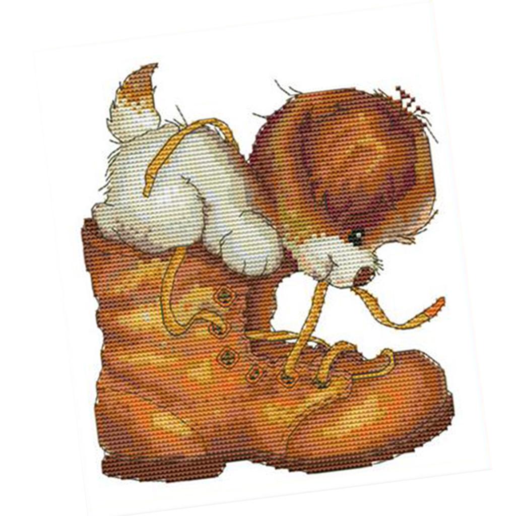 Cross Stitch Stamped Kits Beginners - Kit per Punto Croce Stampato, Set