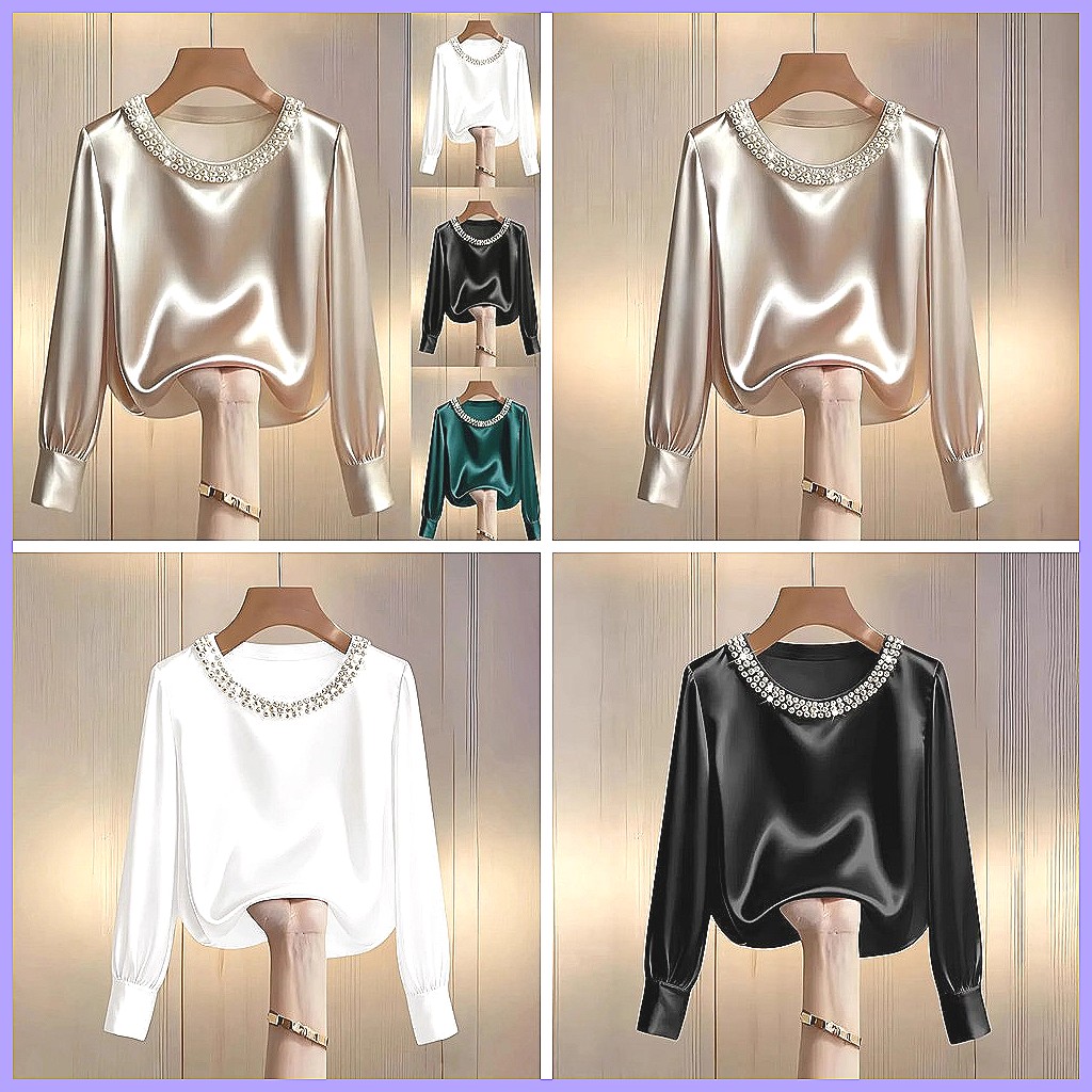 Elegante Camicetta in Raso con - Beading recensione e prezzo