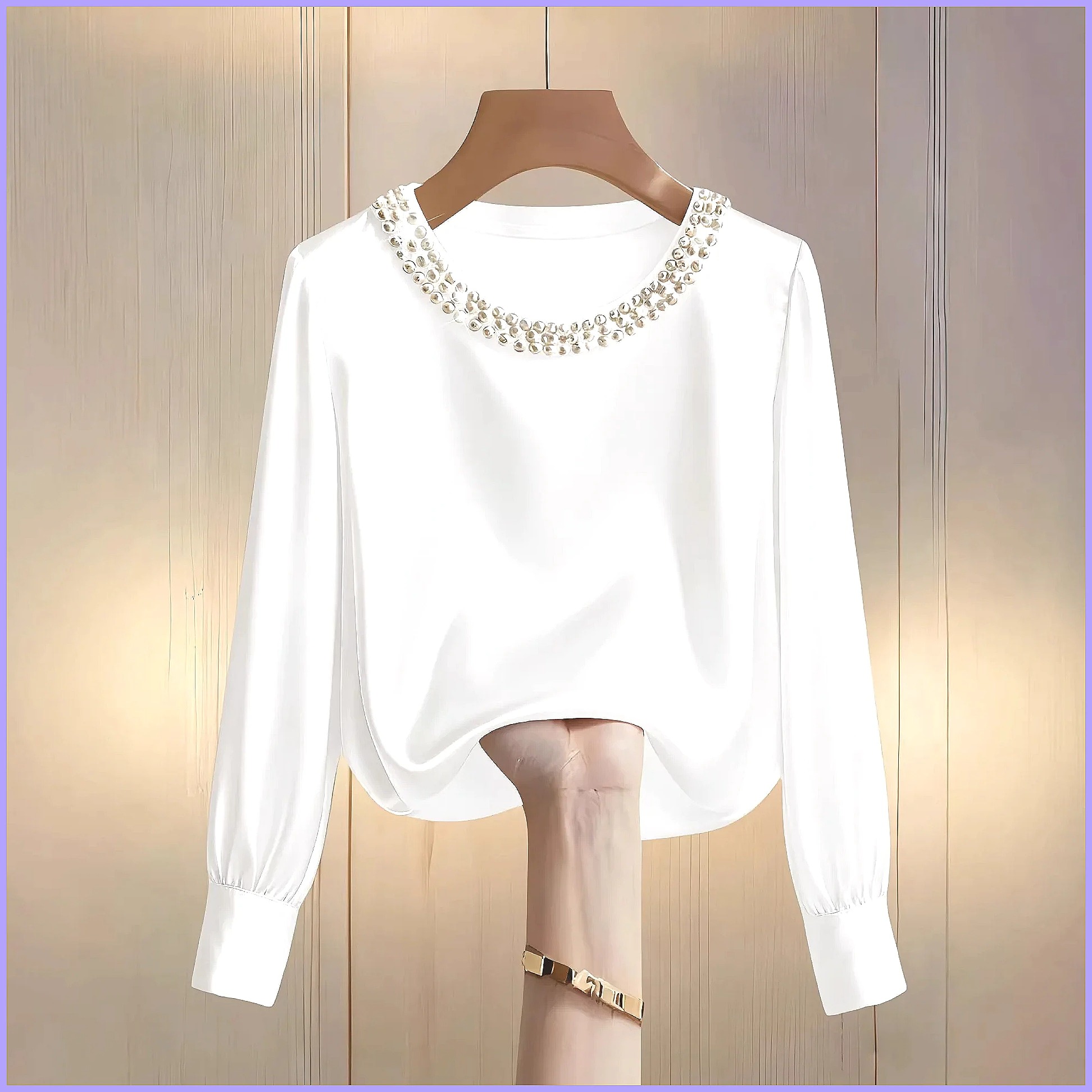 Elegante Camicetta in Raso con - Beading recensione e prezzo