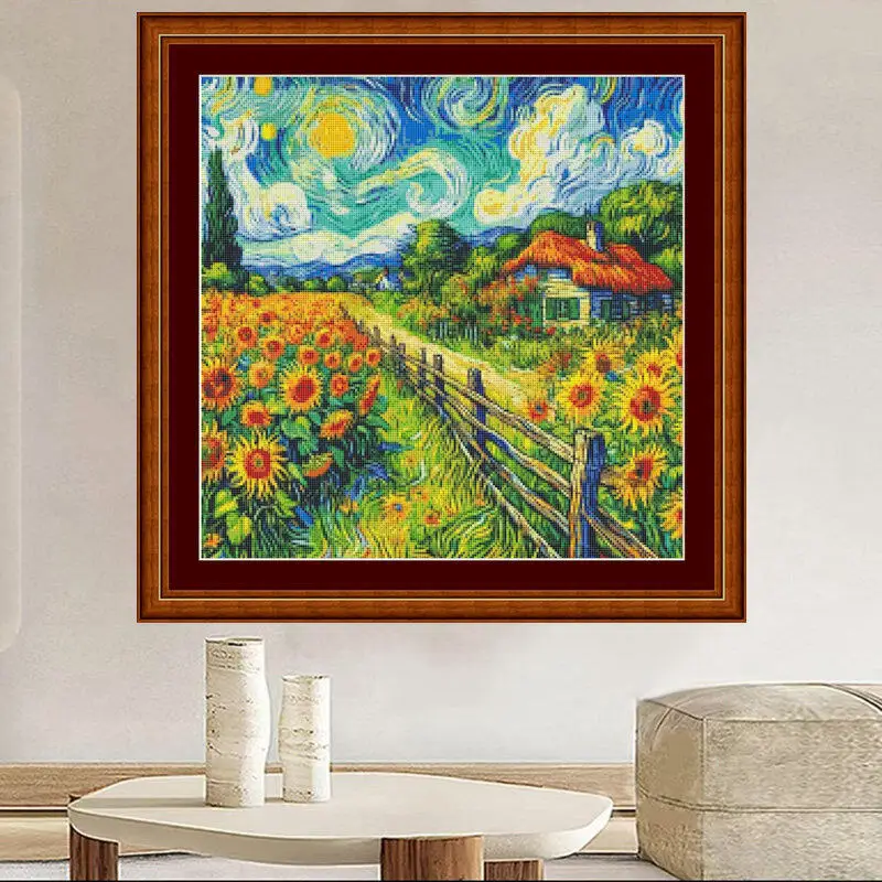 [CC4656-Serie Van Gogh Fattori - Cross Stitch Stamped Kits Beginners recensione e prezzo