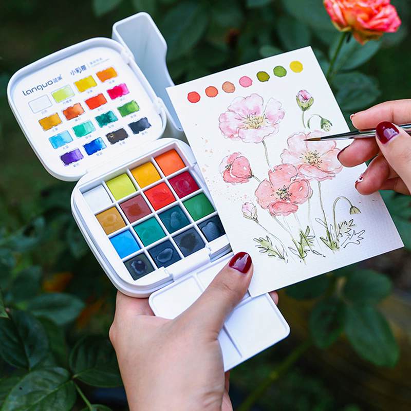 LANGUO 16 colori Set di colori - Watercolor Paint Set Solid Pigment recensione e prezzo