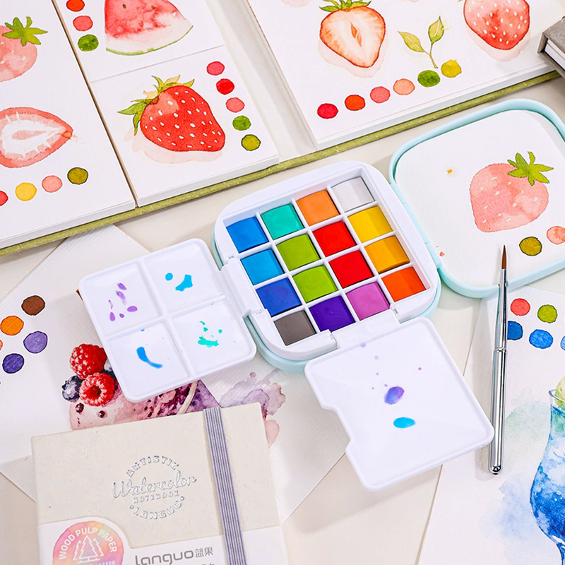 LANGUO 16 colori Set di colori - Watercolor Paint Set Solid Pigment recensione e prezzo