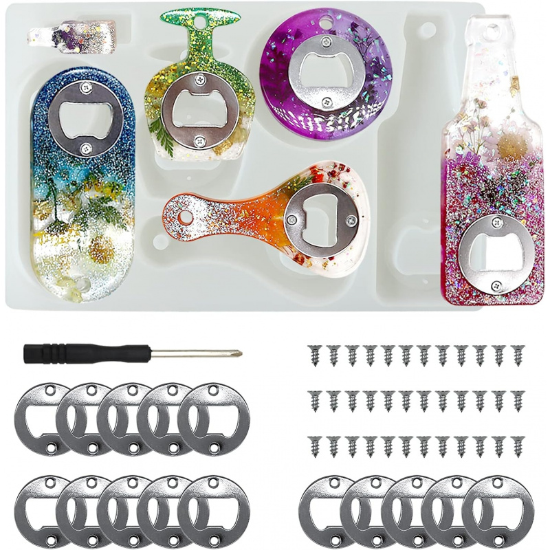Stampo in resina per apribotti - Silicone Epoxy Resin Molds Set recensione e prezzo