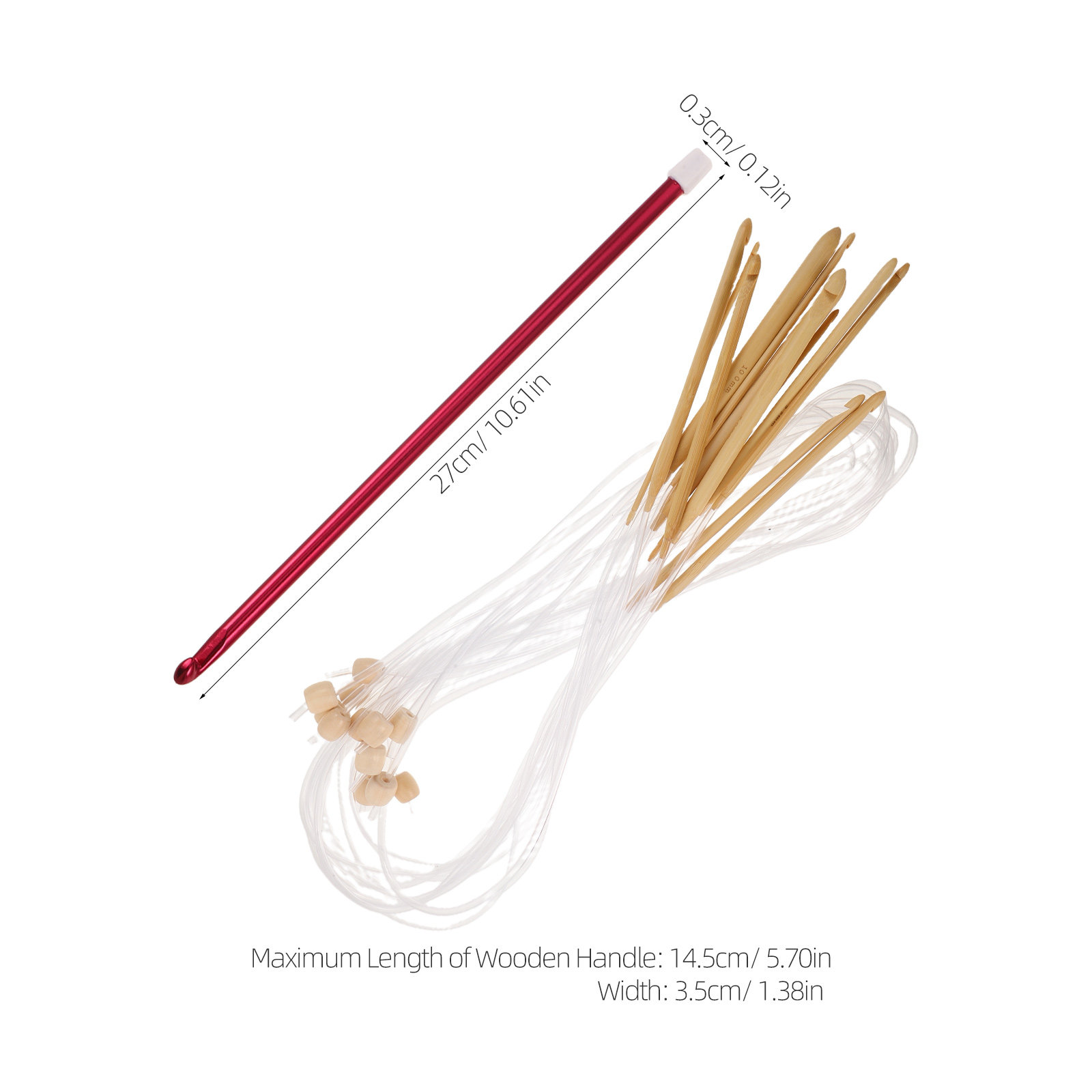 Set di 10 uncinetti dai colori - Wooden Crochet Hooks Ergonomic Handle recensione e prezzo
