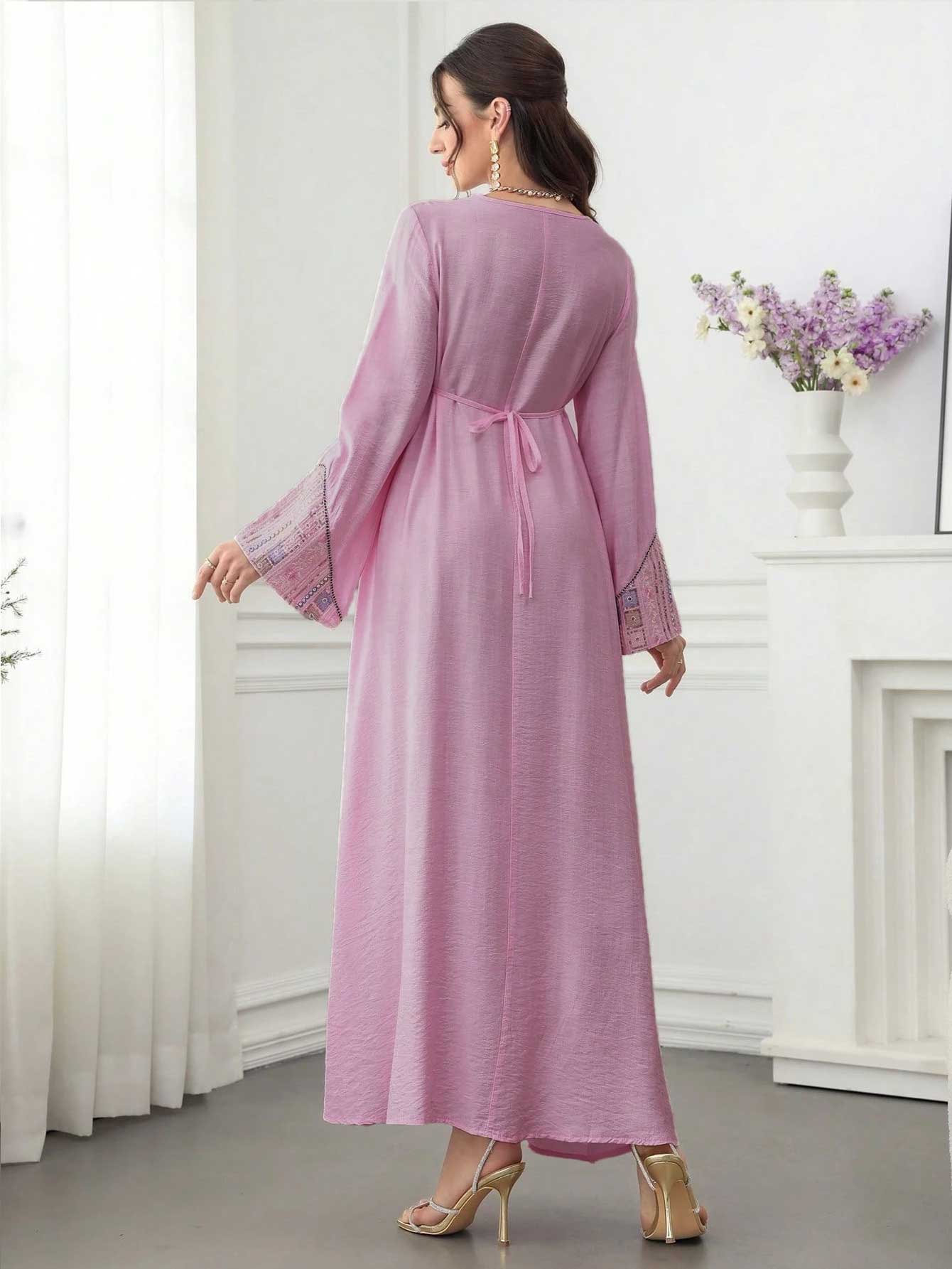 2025 Abaya viola chiaro ispira - Embroidery recensione e prezzo