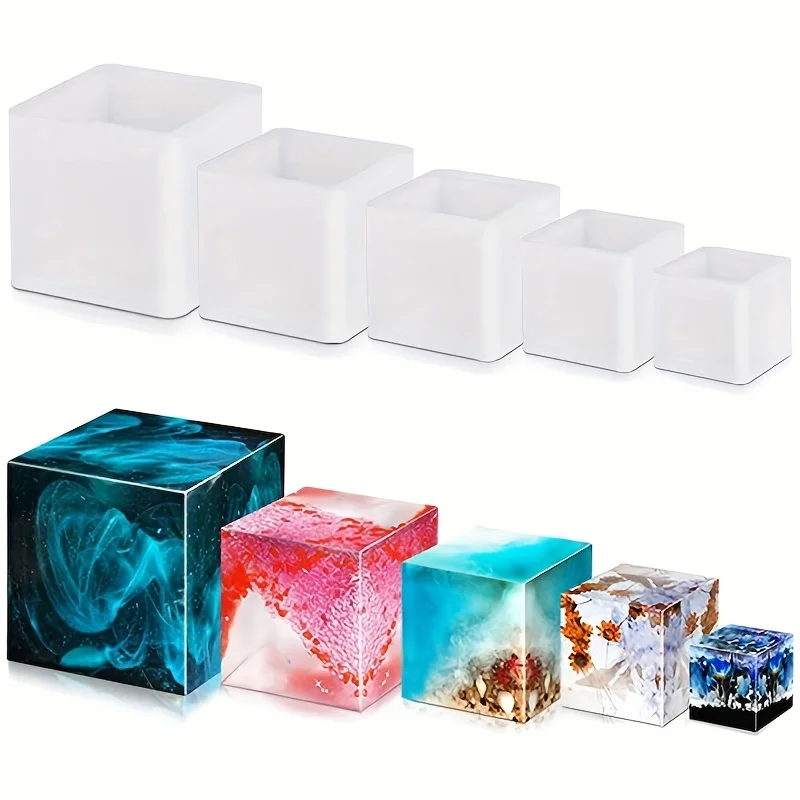 Stampo in resina quadrata da 5 - Silicone Epoxy Resin Molds Set recensione e prezzo