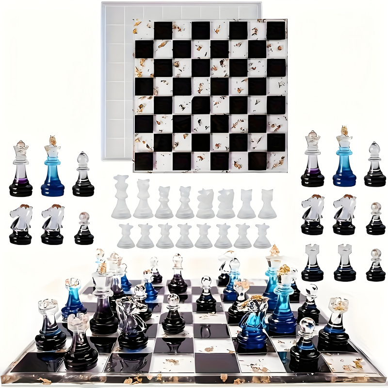 11Chessboard16Set di stampi in - Silicone Epoxy Resin Molds Set recensione e prezzo