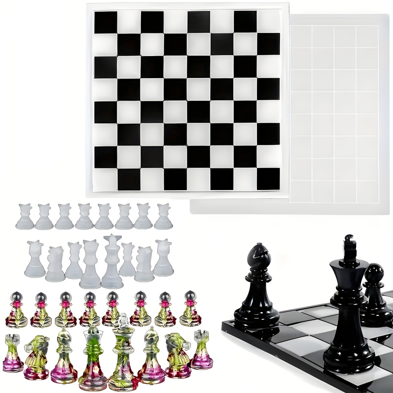 11Chessboard16Set di stampi in - Silicone Epoxy Resin Molds Set recensione e prezzo