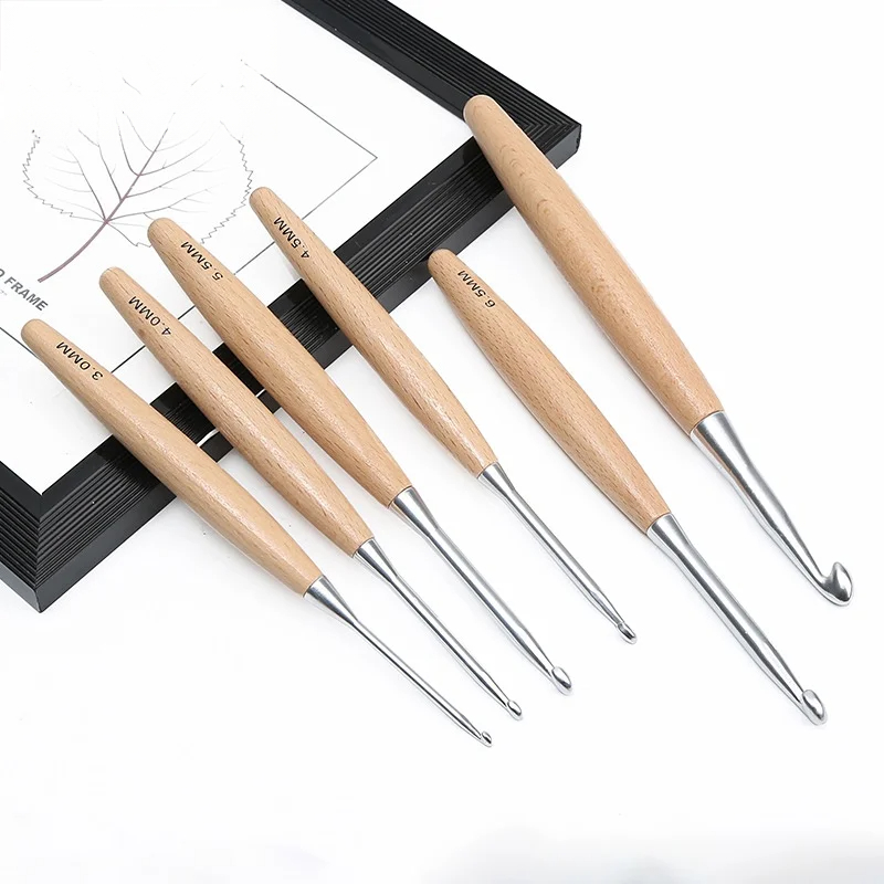 1/11 pezzi di uncinetti con ma - Wooden Crochet Hooks Ergonomic Handle recensione e prezzo